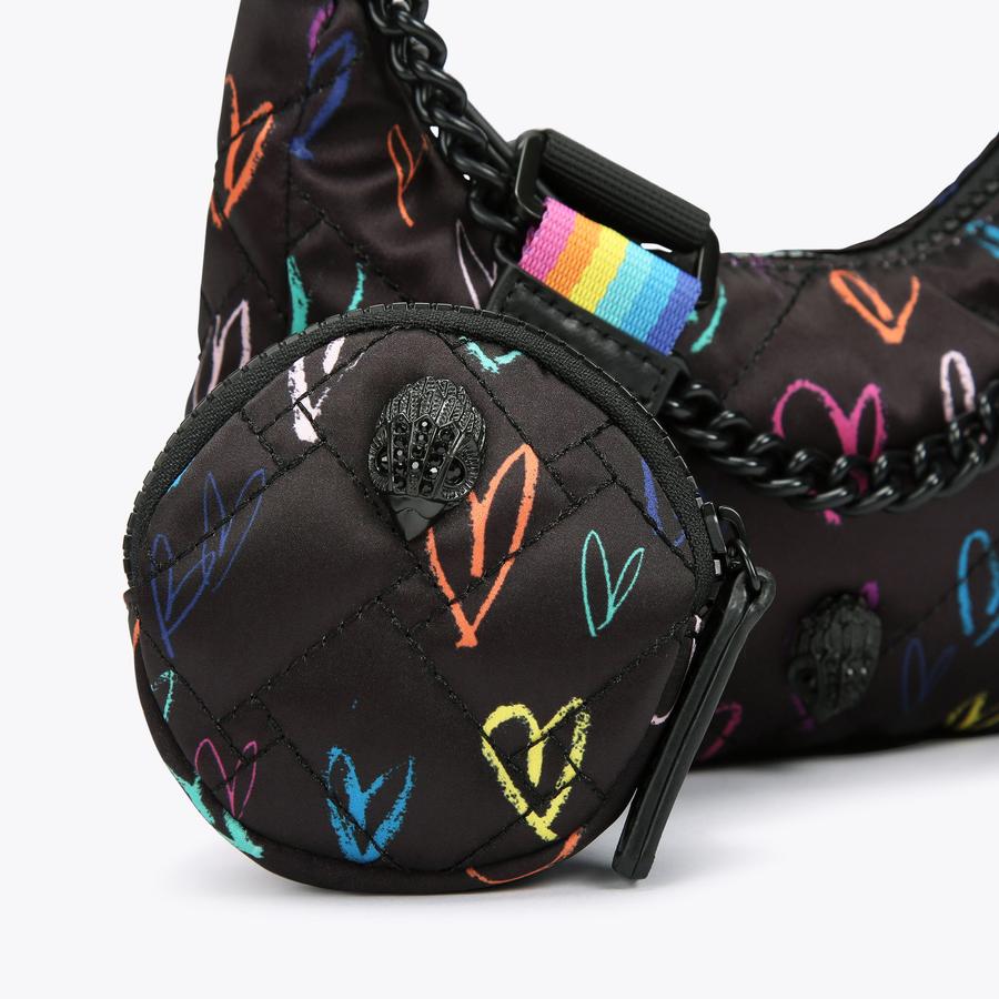 RECYCLED SM MULTI XBODY Black Heart Crystal Recycled Cross Body