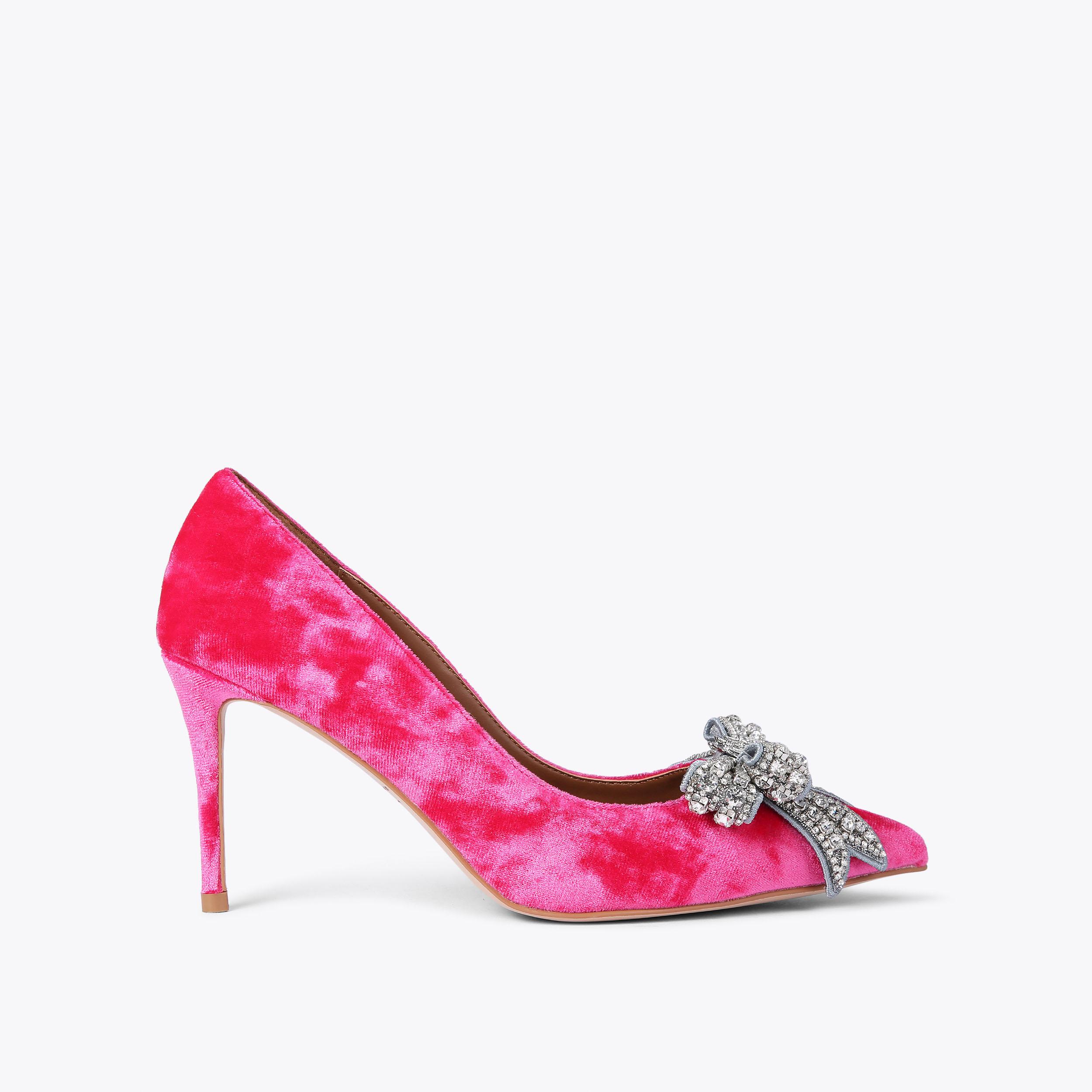 kurt geiger pink velvet