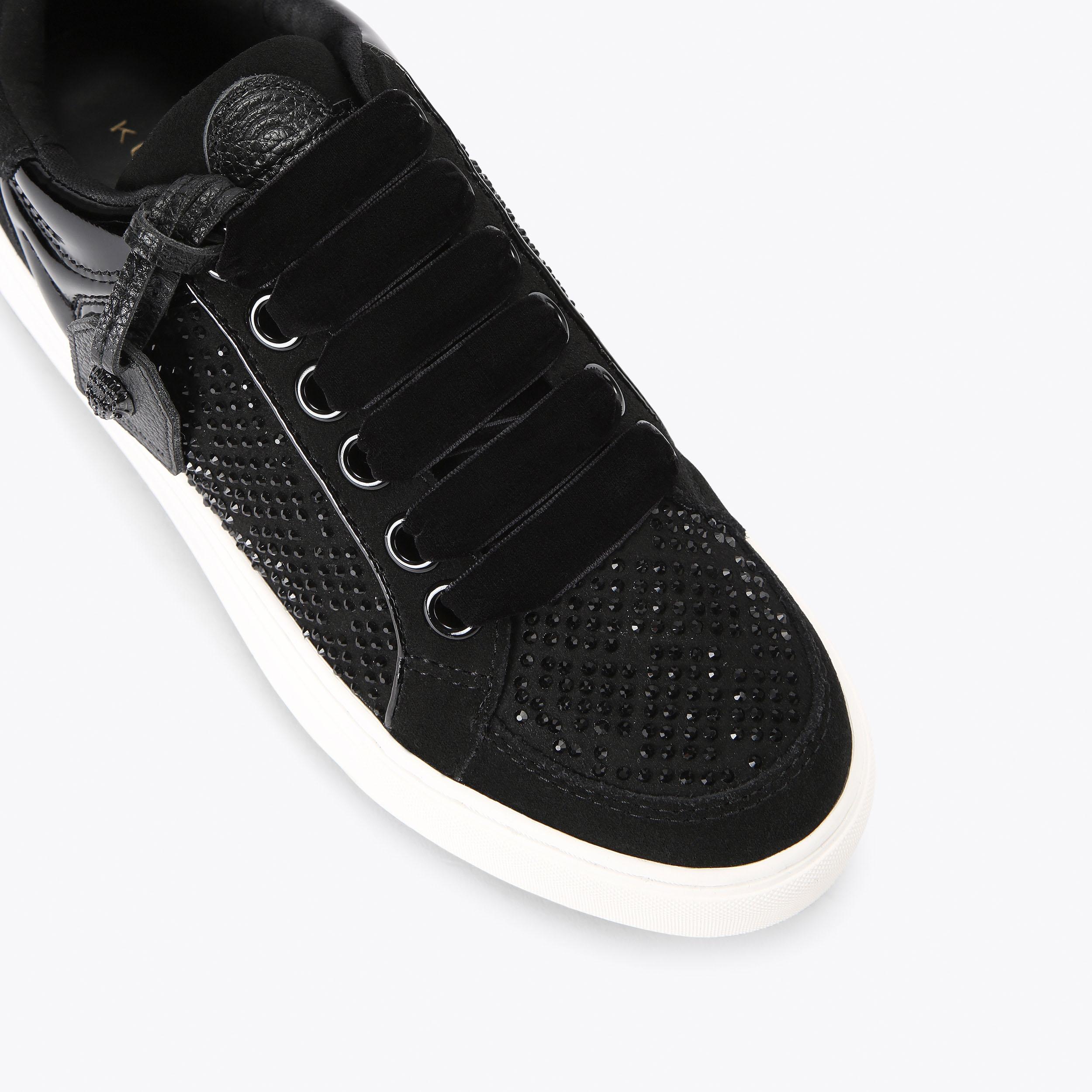 SOUTHBANK Black Crystal Low Top Sneaker by KURT GEIGER LONDON
