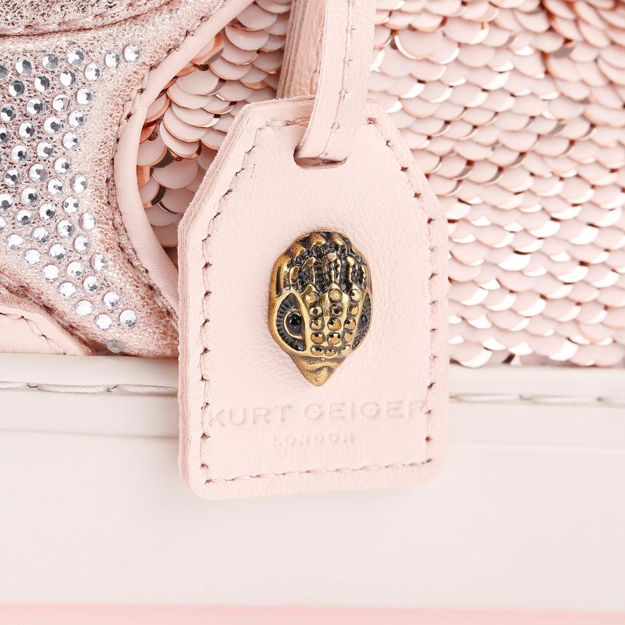 SOUTHBANK TAG Pink Sequin Southbank Sneaker by Kurt Geiger London
