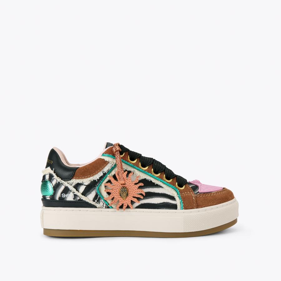 SOUTHBANK TAG Zebra Canvas Lace Up Sneaker by Kurt Geiger London