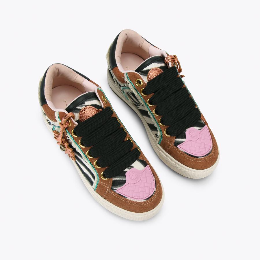 SOUTHBANK TAG Zebra Canvas Lace Up Sneaker by Kurt Geiger London