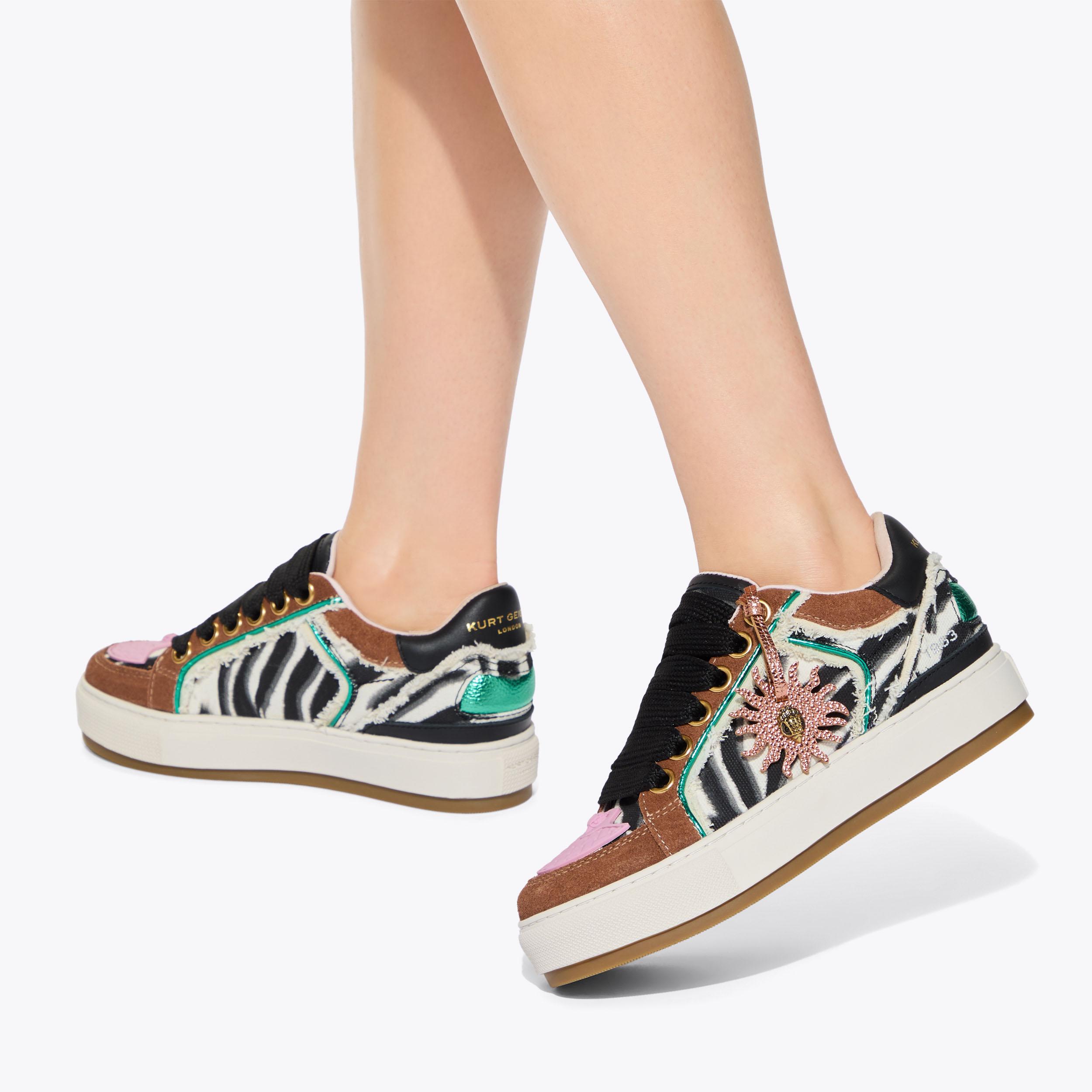 SOUTHBANK TAG Zebra Canvas Lace Up Sneaker by Kurt Geiger London