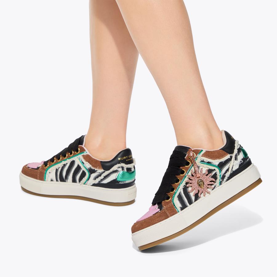 SOUTHBANK TAG Zebra Canvas Lace Up Sneaker by Kurt Geiger London