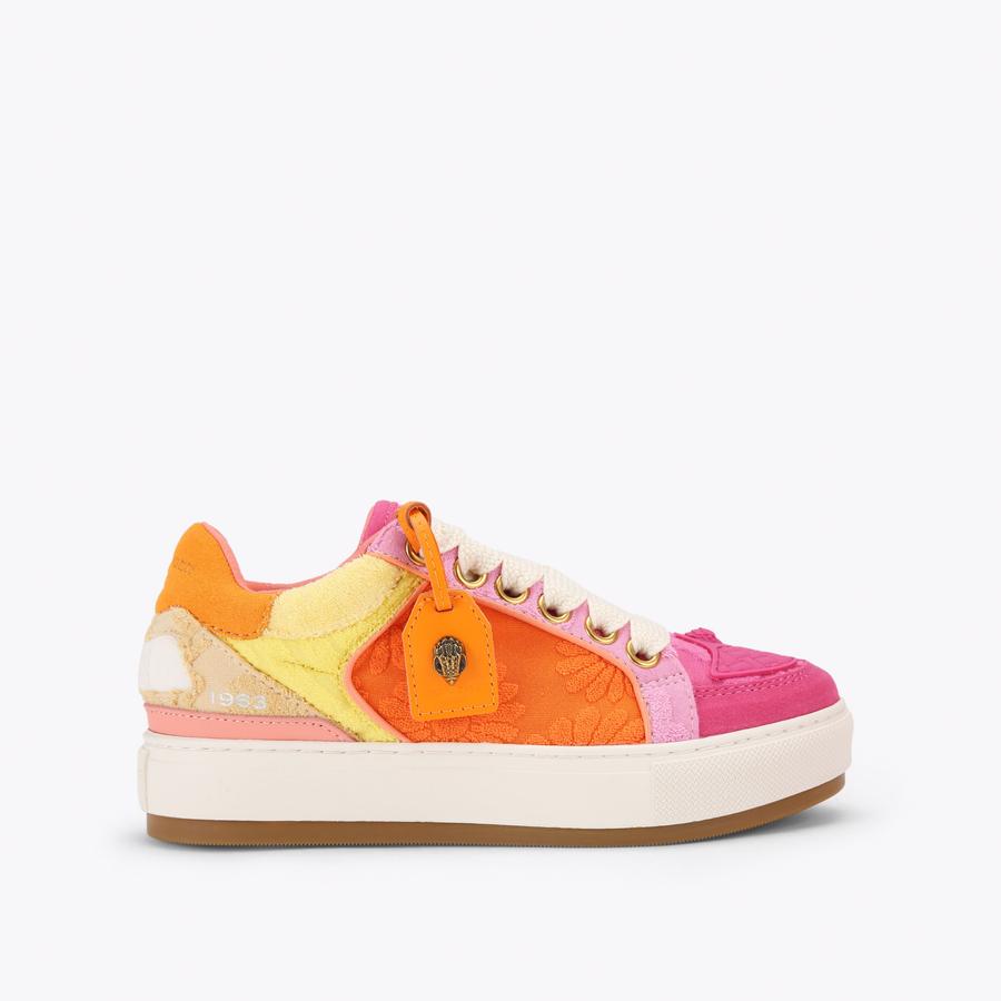 SOUTHBANK TAG Orange Terry Towelling Lace Up Sneaker by Kurt
