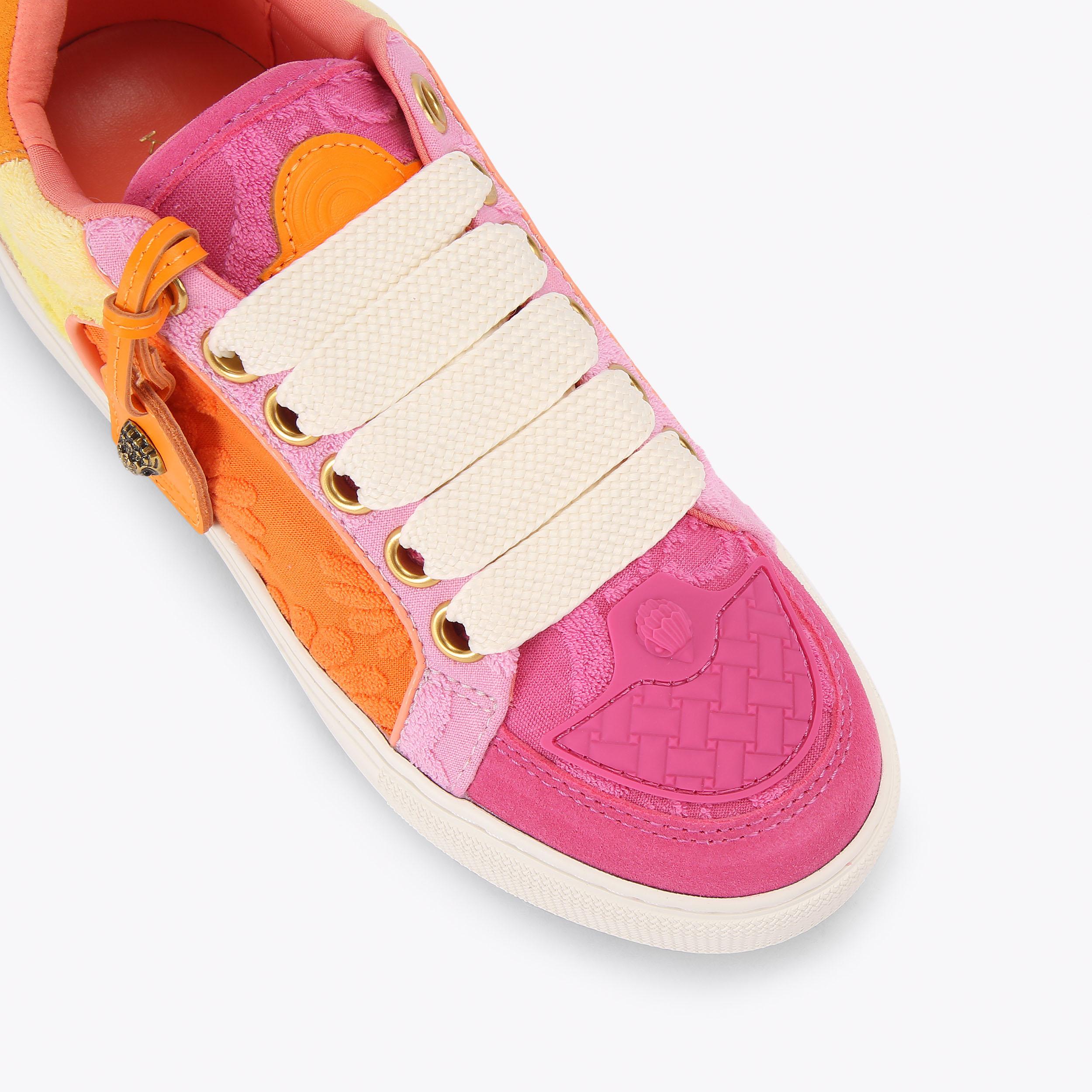 SOUTHBANK TAG Orange Terry Towelling Lace Up Sneaker by Kurt