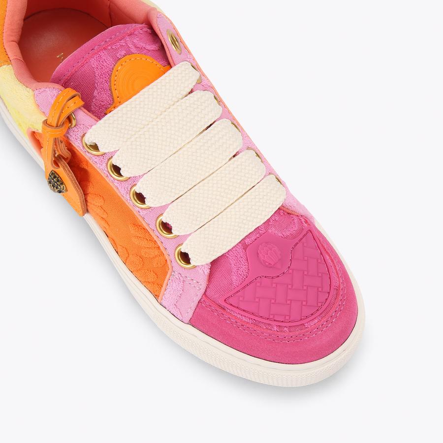 SOUTHBANK TAG Orange Terry Towelling Lace Up Sneaker by Kurt