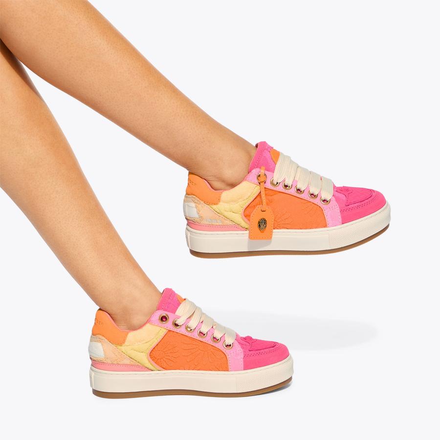 SOUTHBANK TAG Orange Terry Towelling Lace Up Sneaker by Kurt