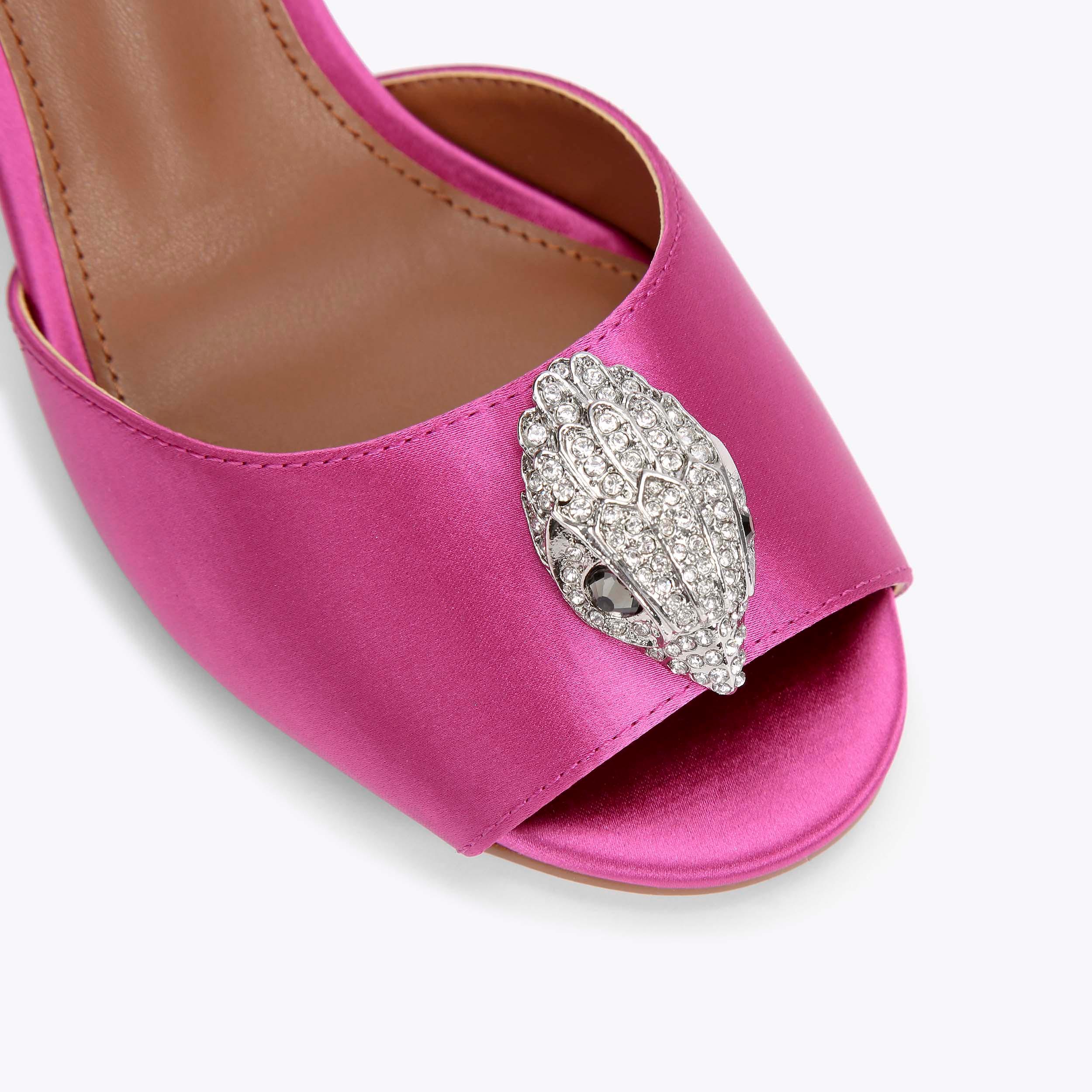 KENSINGTON D ORSAY Fuchsia Satin Cut Out Court Heels by KURT