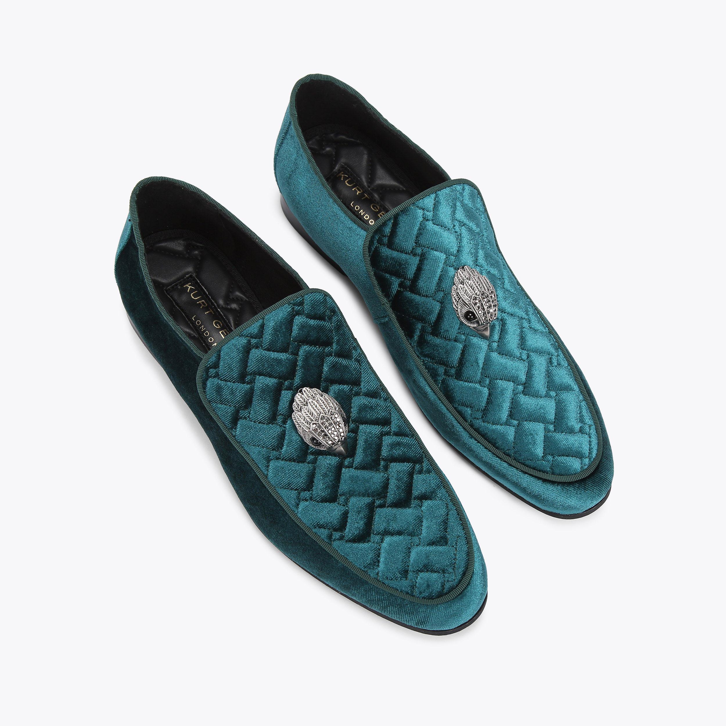 Kurt geiger mens size 41.5-8.5 eagle head quilted velvet slip on loafers blue Hugh Eagle Head Loafers & Slip-Ons | Kurt Geiger main image 3