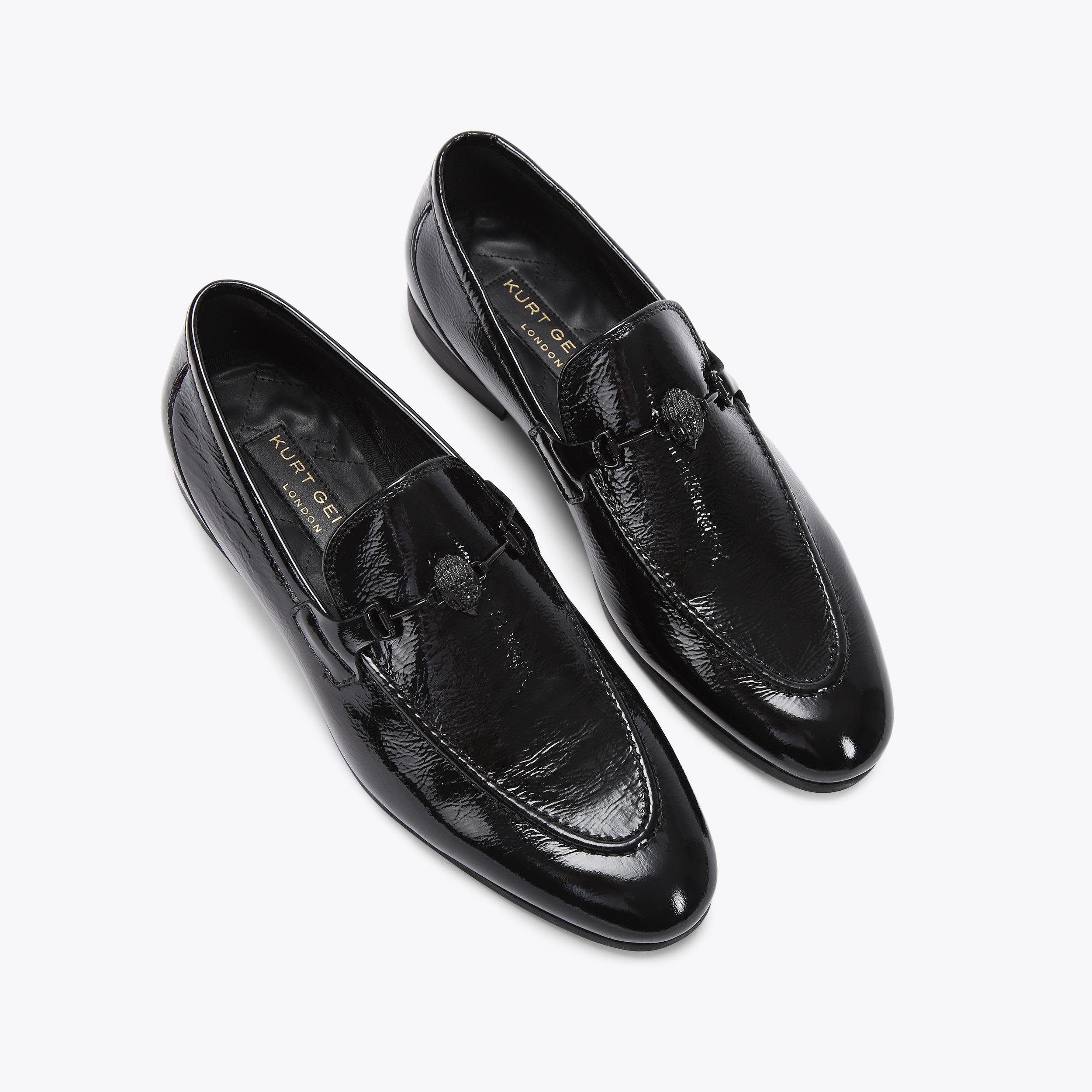 Alistair Black Patent Leather Loafers | Kurt Geiger display picture 2