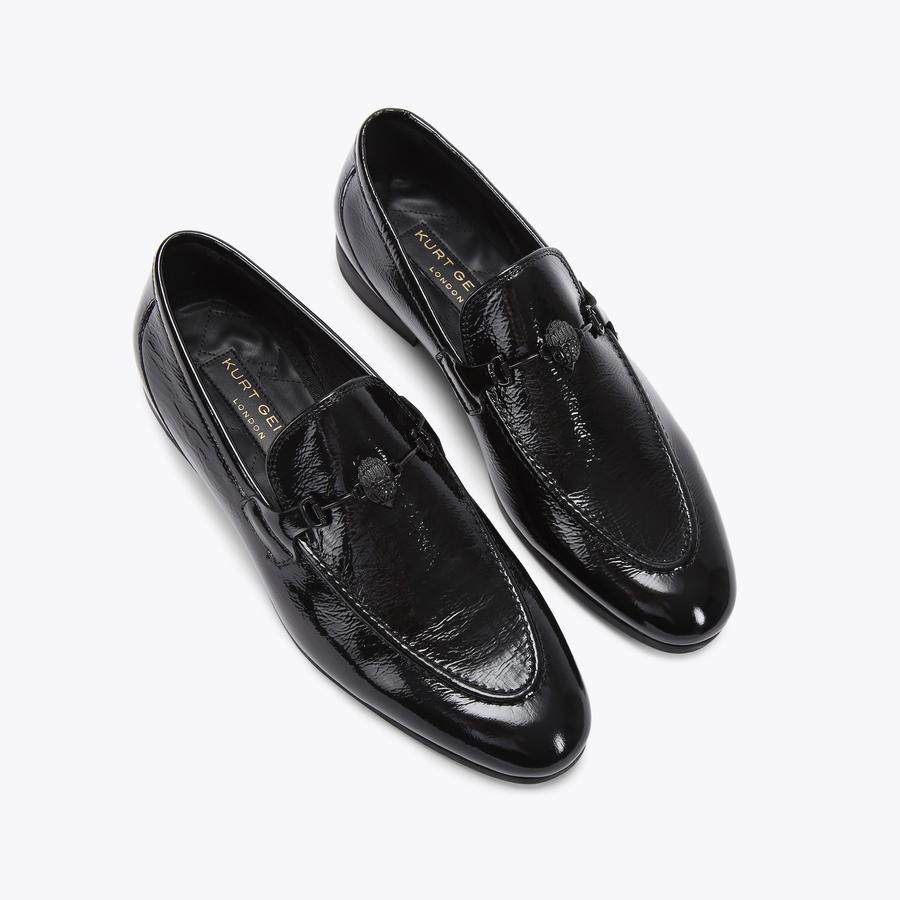 Alistair Black Patent Leather Loafers | Kurt Geiger display picture 2