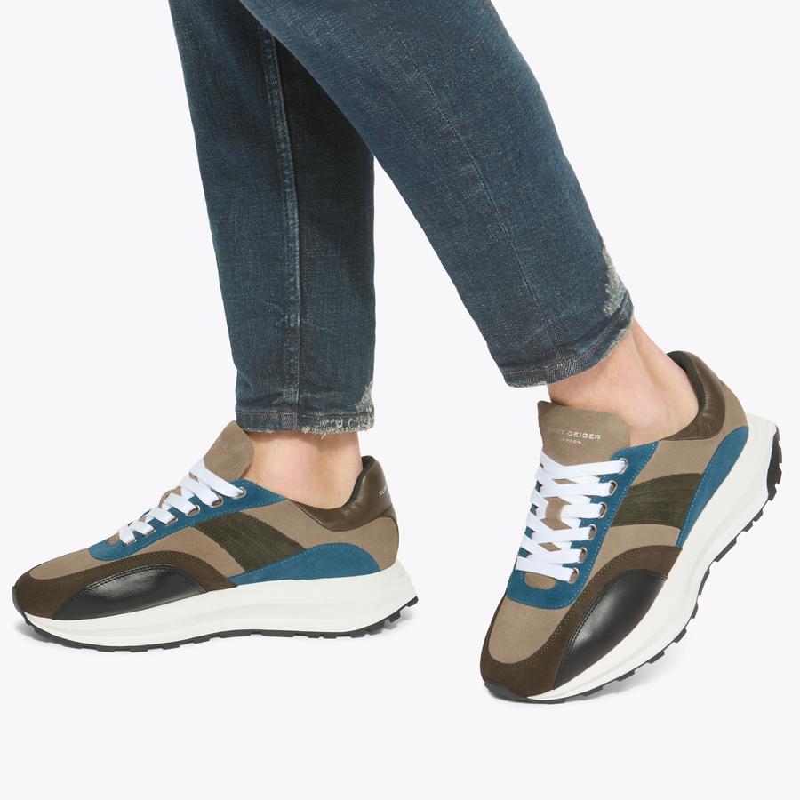 GASPAR Neutral Suede Sneaker by KURT GEIGER LONDON