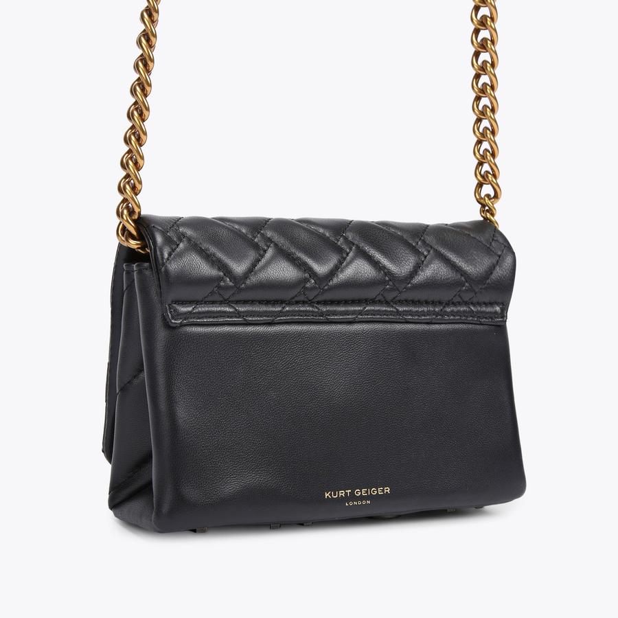 ショルダーバッグ numero 10 SS25 KENSINGTON BAG (KENSINGTON NZ BLACK) LEATHER KENSINGTON X BAG Black Quilted Leather Kensington