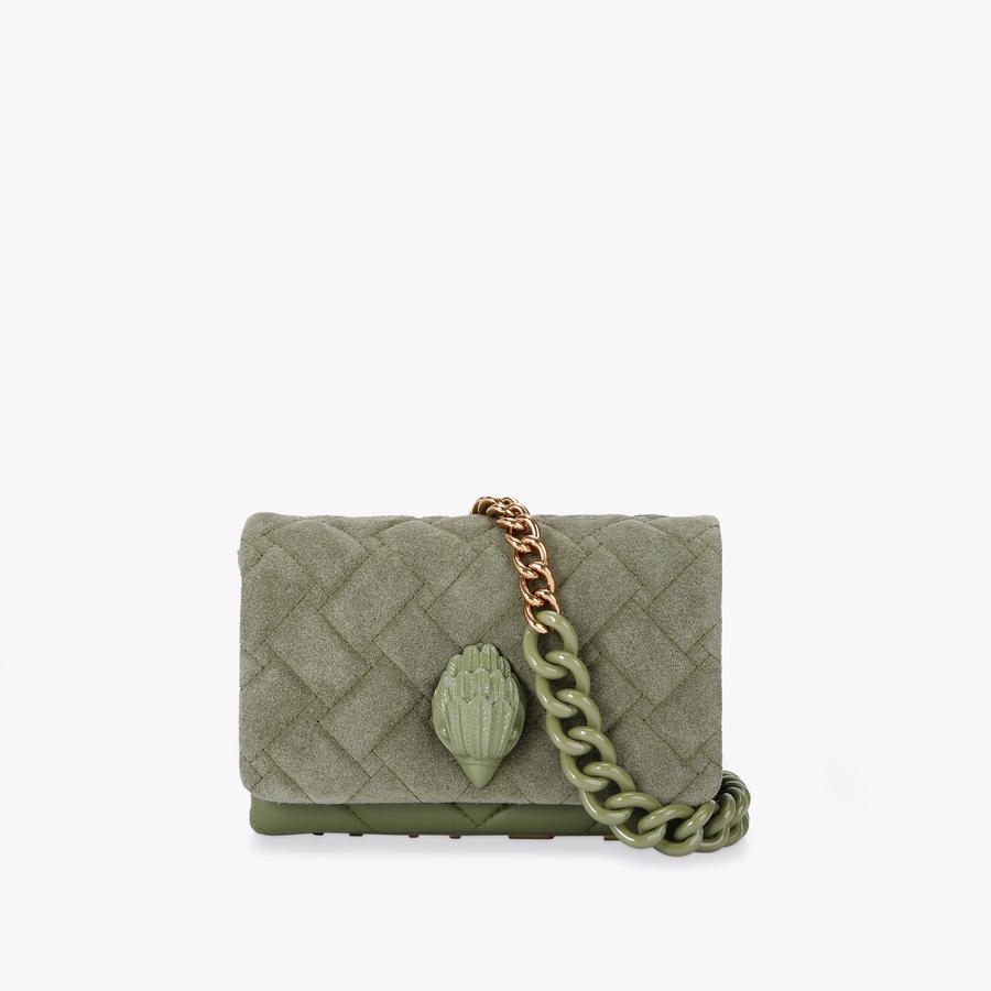 Wallet Body Bag／コーデュラカーキ MINI KENSINGTON KURT Khaki Cross Body Purse by KURT GEIGER LONDON