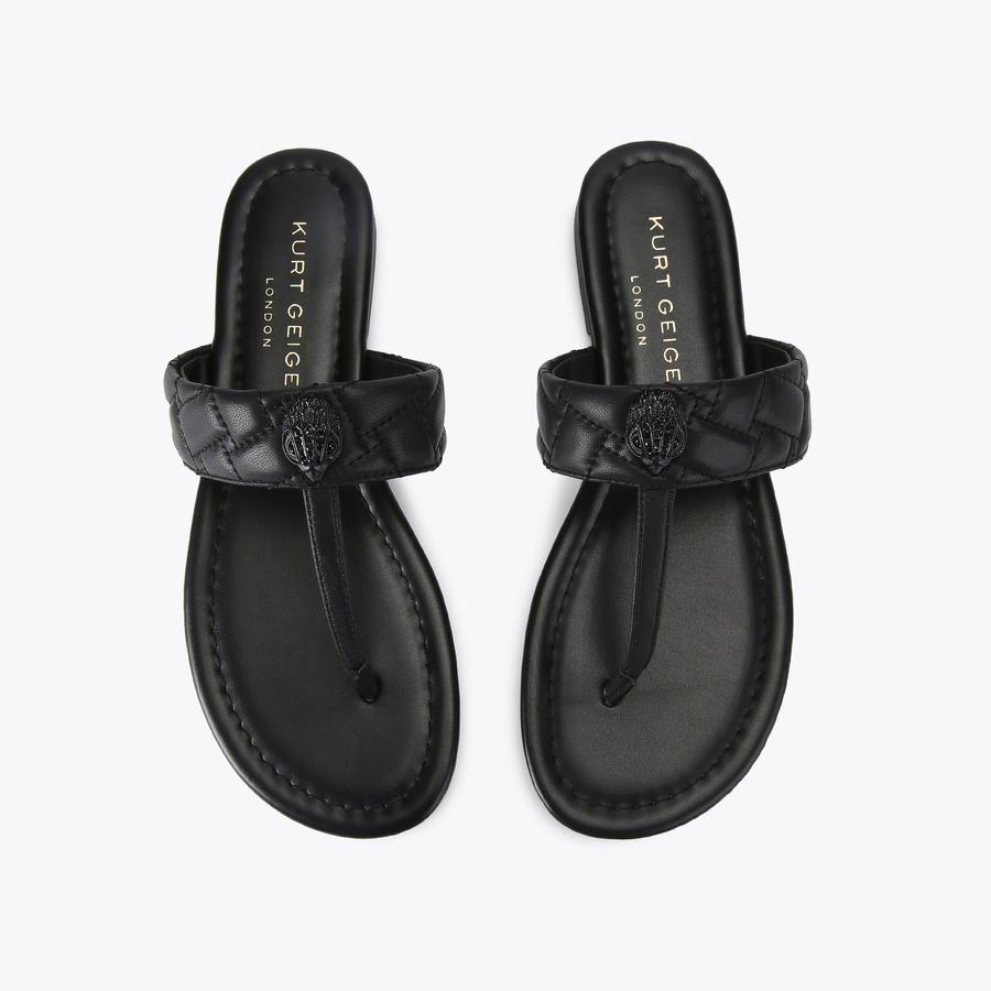 KENSINGTON T-BAR DRENCH Black Drench Slide On Toe Post KENSINGTON T-BAR DRENCH Black Drench Slide On Toe Post