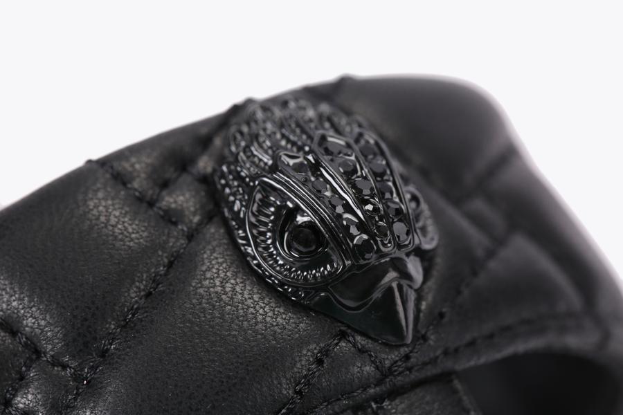 Kensington T-Bar Drench Sandals | Black Leather | Kurt Geiger