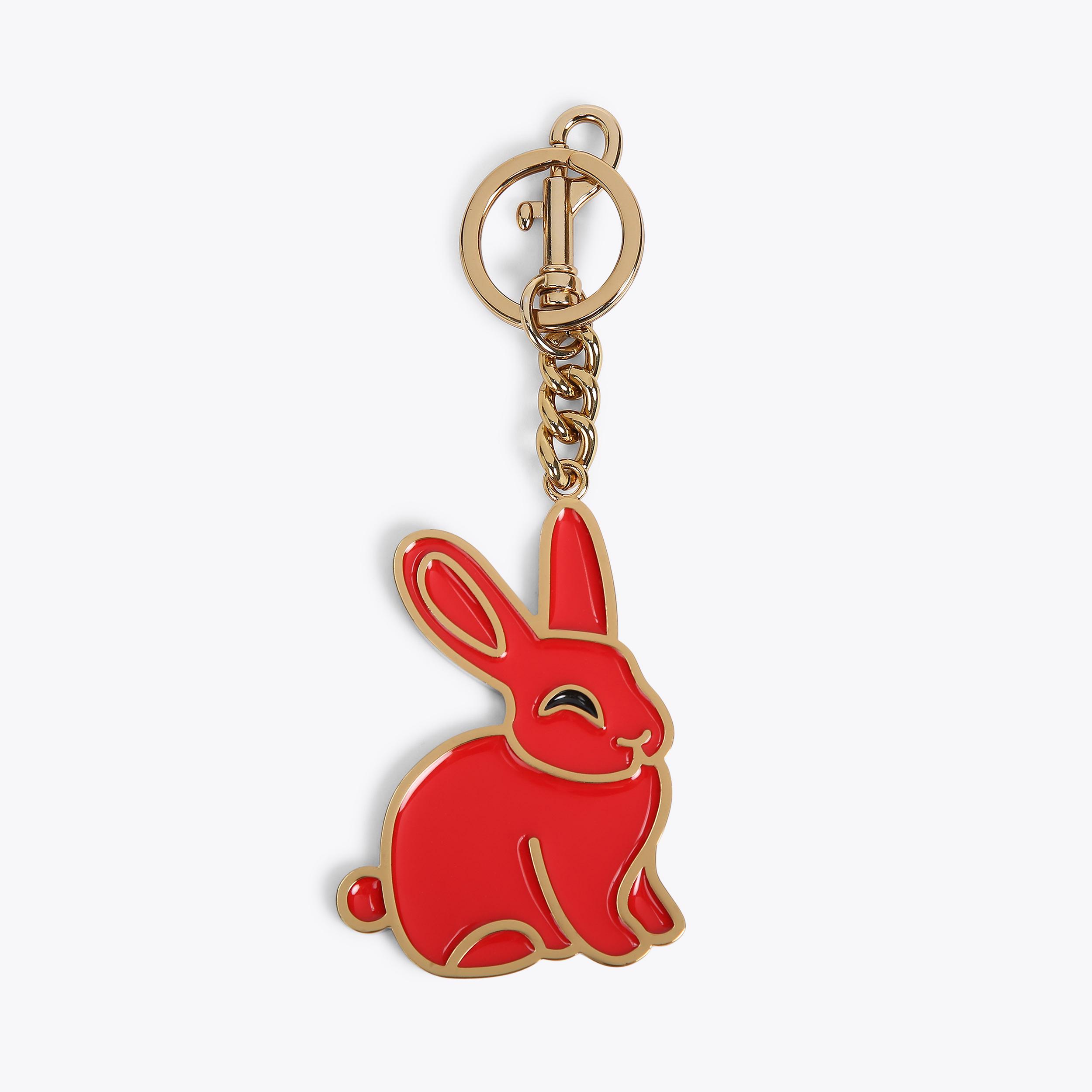 RABBIT KEYRING Red Rabbit Glitter Keyring by KURT GEIGER LONDON