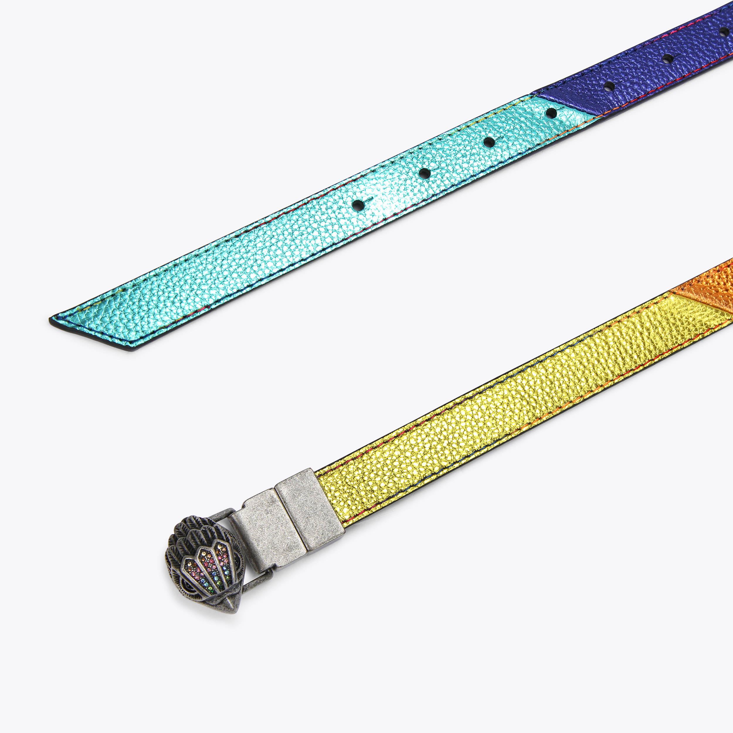 KURT GEIGER LONDON Leather Reversible Feather Edge Belt With Eagle Jewel Buckle REVERSIBLE 20 EAGLE BELT Reversible Eagle Belt by KURT  main image 4