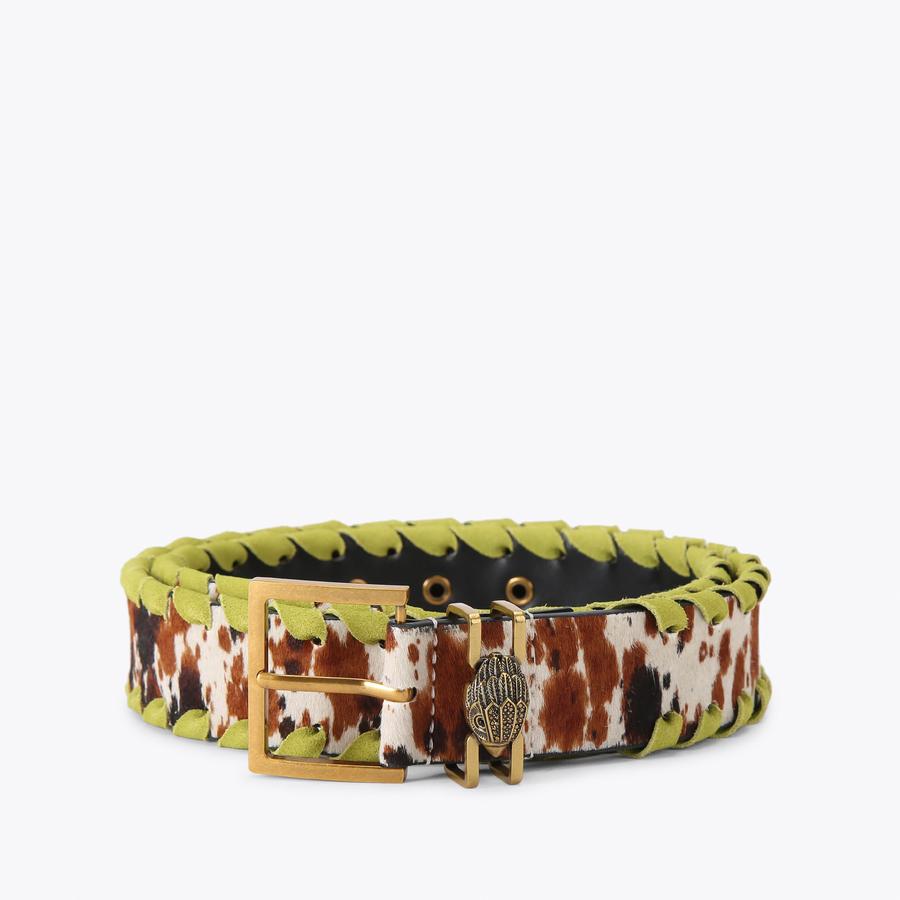 Shoreditch Cow Print Belt | Kurt Geiger London