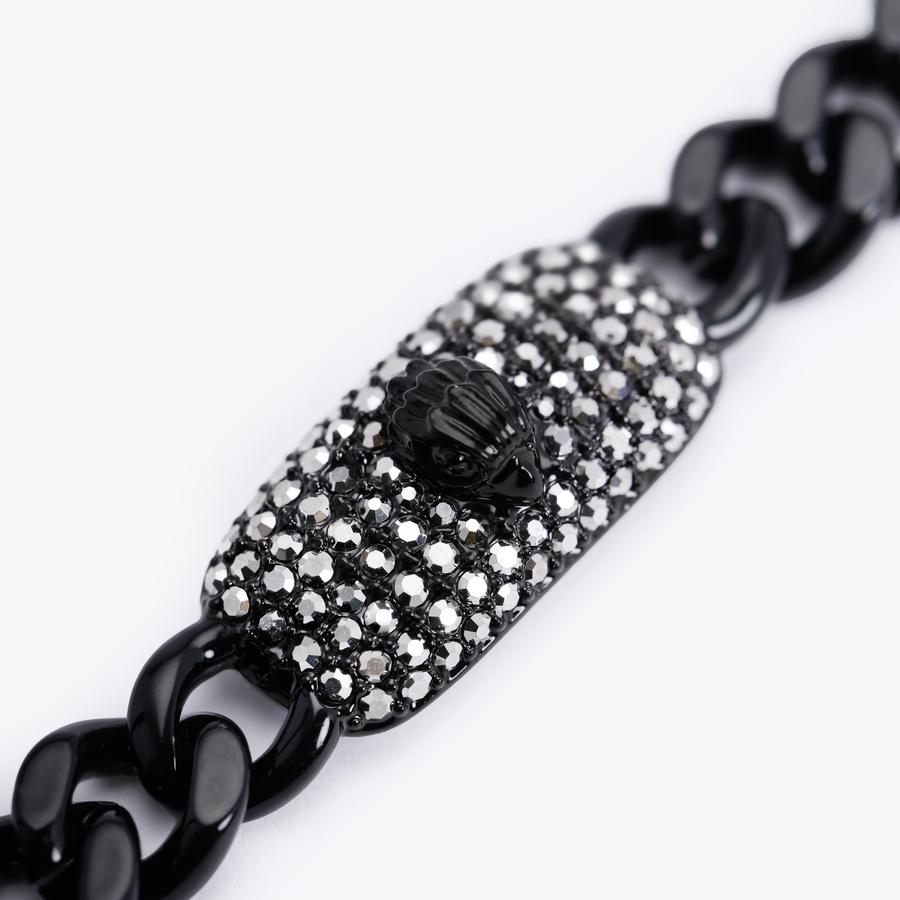 CRYSTAL SIGNET BRACELET M Silver Heart Tennis Bracelet by KURT