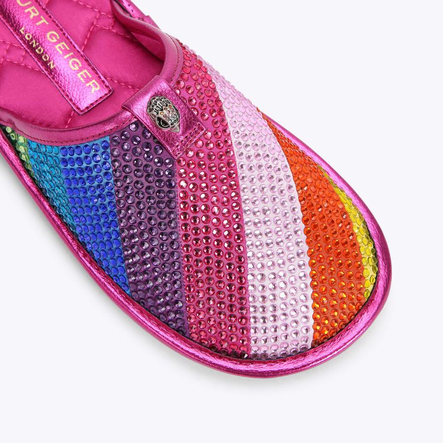 KENSINGTON SLIPPER Rainbow Stripe Crystal Slipper by KURT