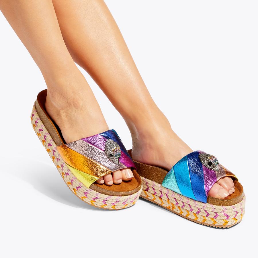 レインボー / Ritchie Serenades Germany 10CD KENSINGTON PLATFORM SDL Suede Rainbow Swirl Sandal by KURT