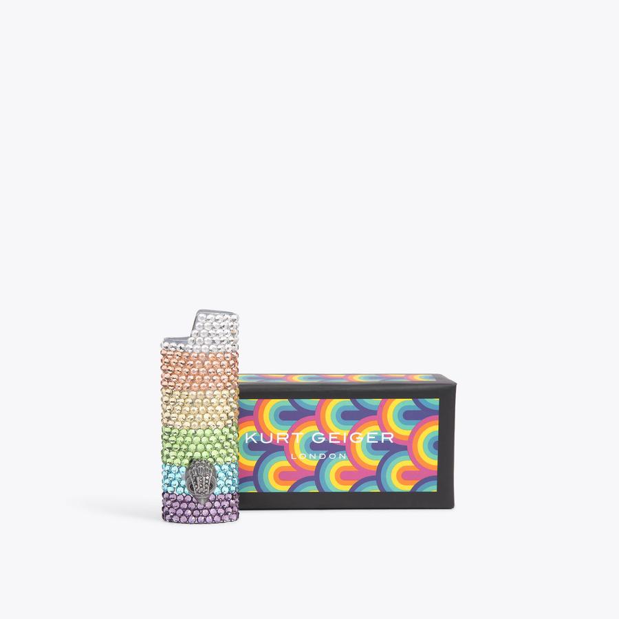 CRYSTAL LIGHTER CASE Pastel Rainbow Crystal Lighter Case by