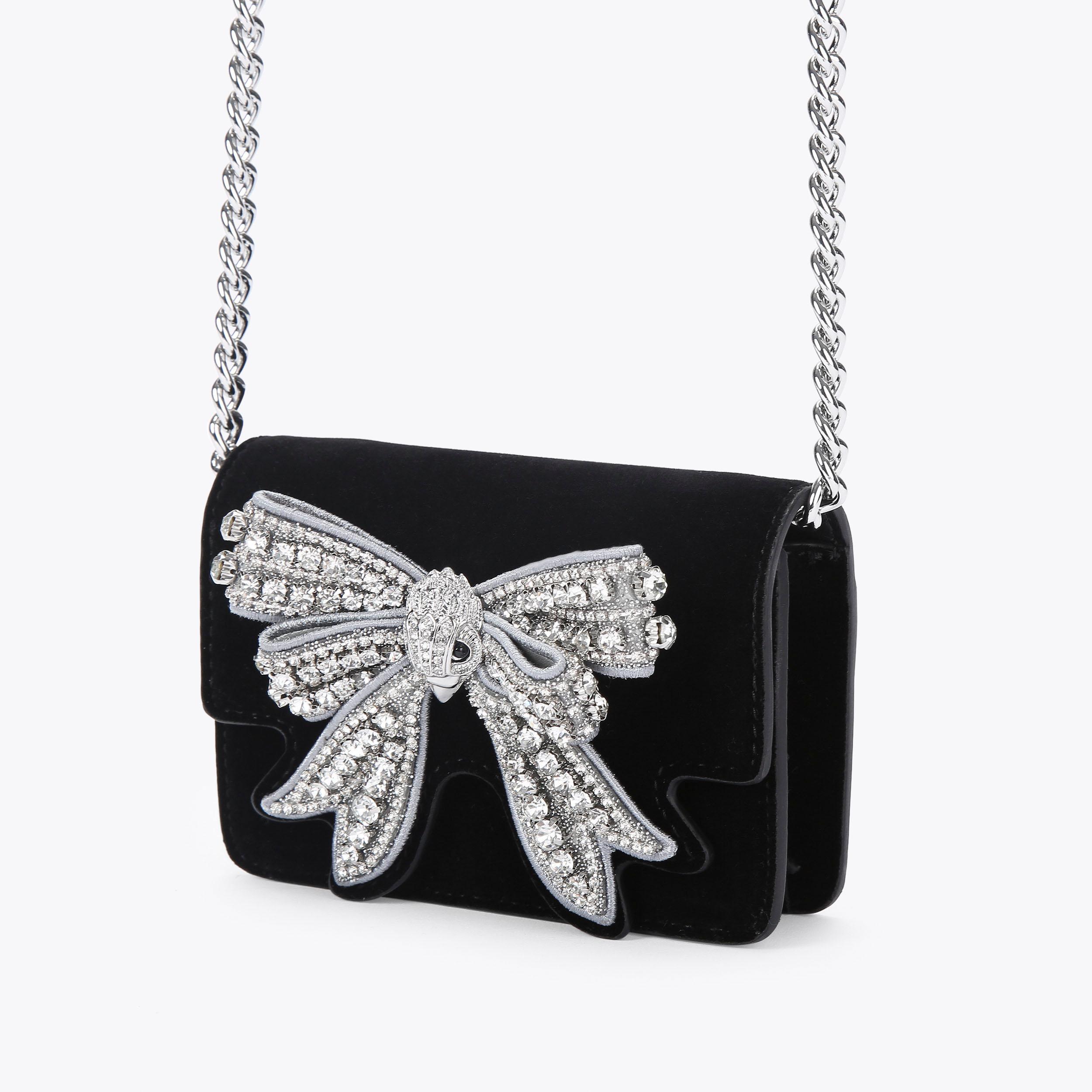 Black purse cheap with bow