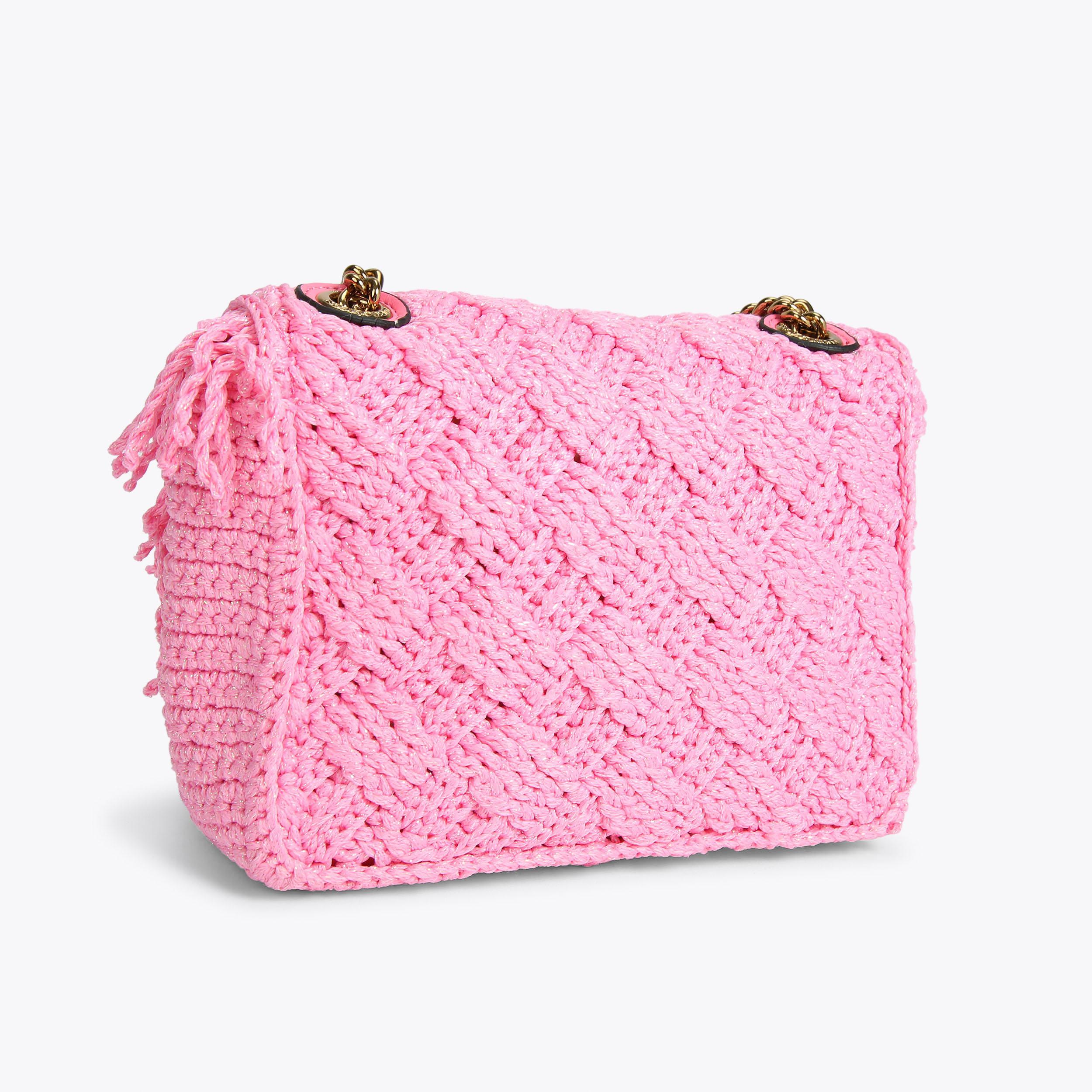 CROCHET MD KENSINGTON Pink Cross Body Purse by KURT GEIGER LONDON