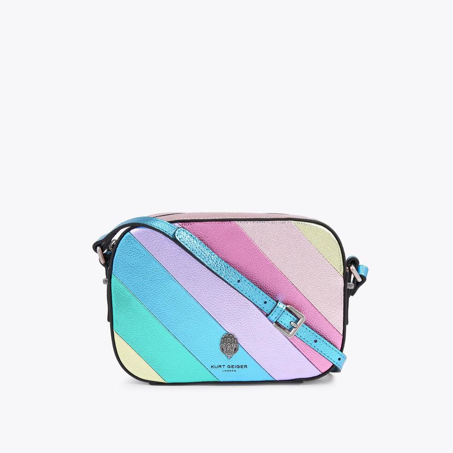 KENSINGTON CROSS BODY Pastel Rainbow Leather Camera Purse by KURT