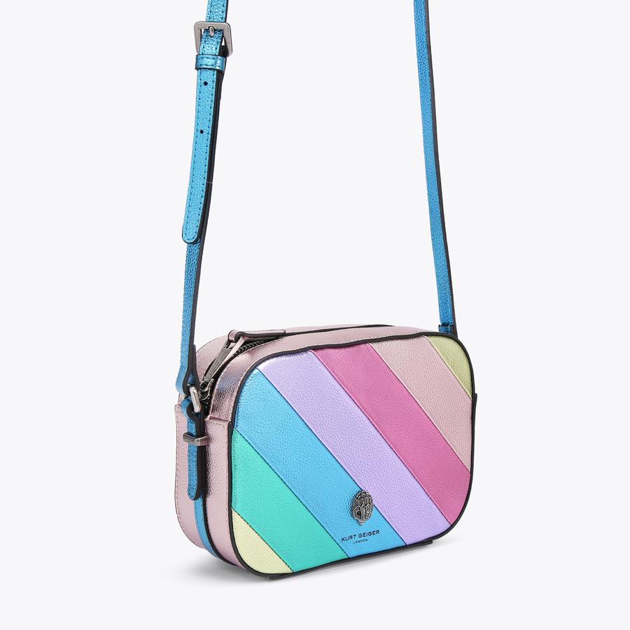 KENSINGTON CROSS BODY Pastel Rainbow Leather Camera Purse by KURT