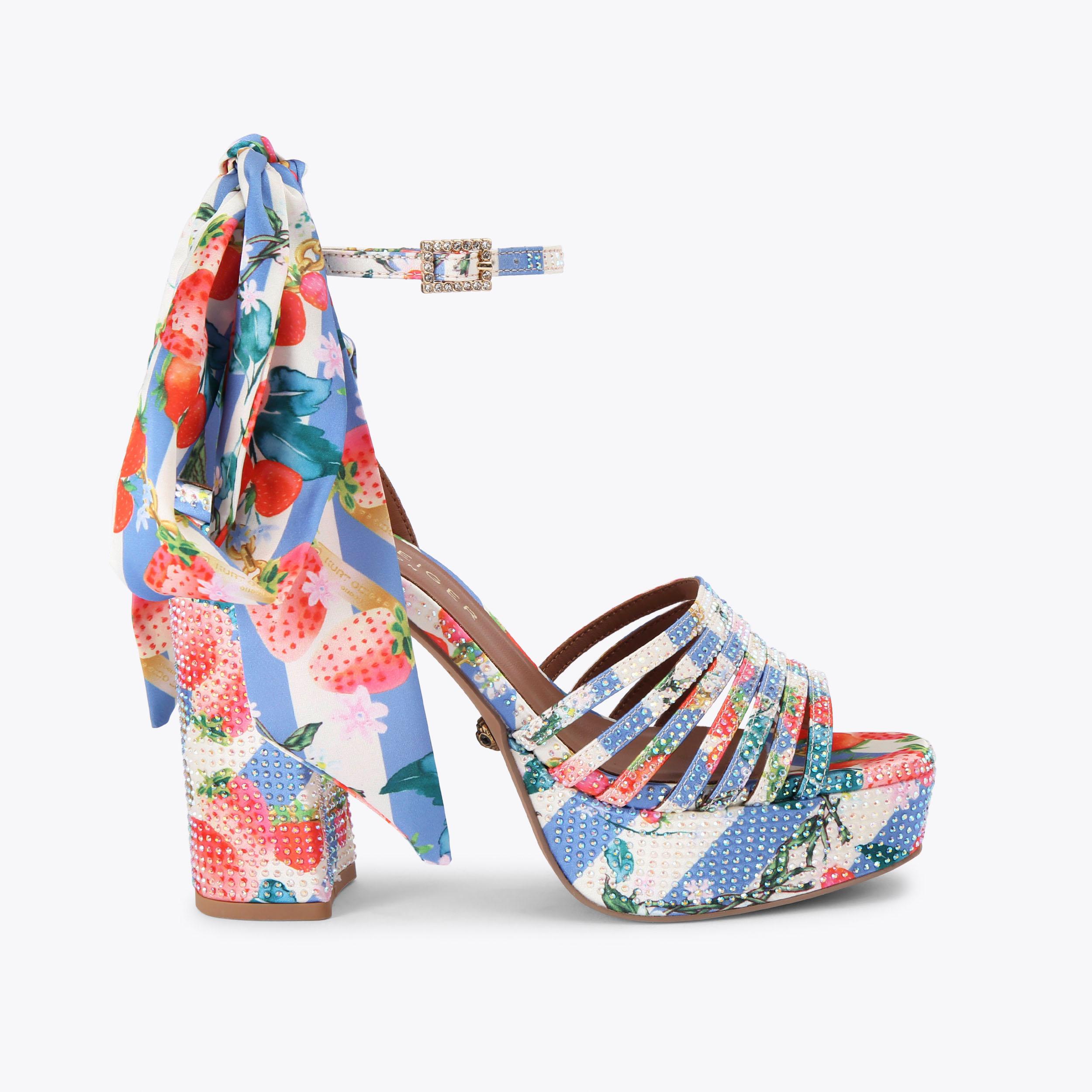 Pierra Ankle Tie Platform Heels