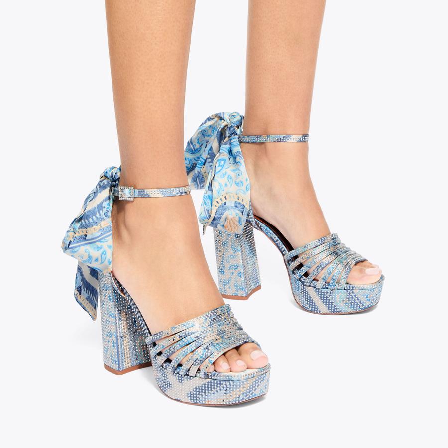 Pierra Ankle Tie Platform Heel