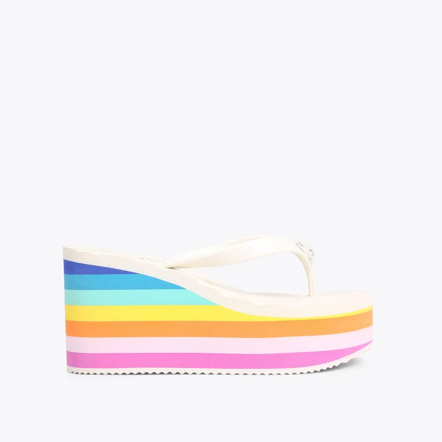 KENSINGTON FLIPFLOP WEDGE Rainbow Wedge Sandals by KURT
