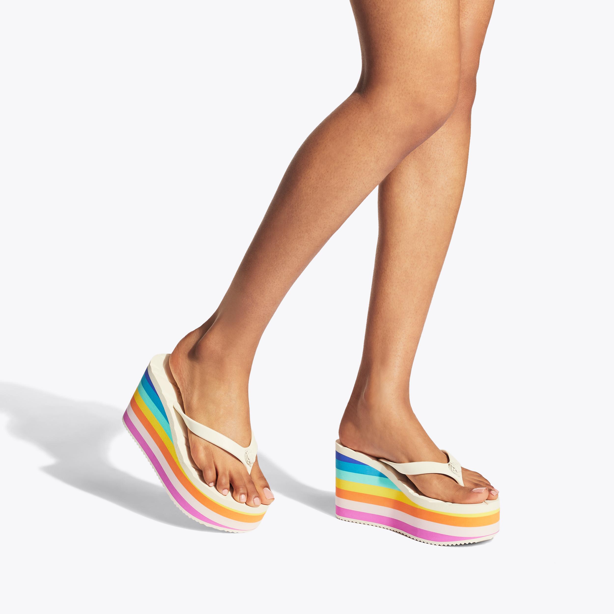 KENSINGTON FLIPFLOP WEDGE Rainbow Wedge Sandals by KURT