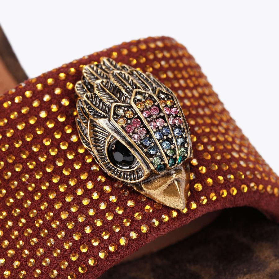 Sandales à Talons Hauts Kurt Geiger En Cuir Tissé Marron Foncé - Taille UK7 - Neuf Dans Sa Boîte
