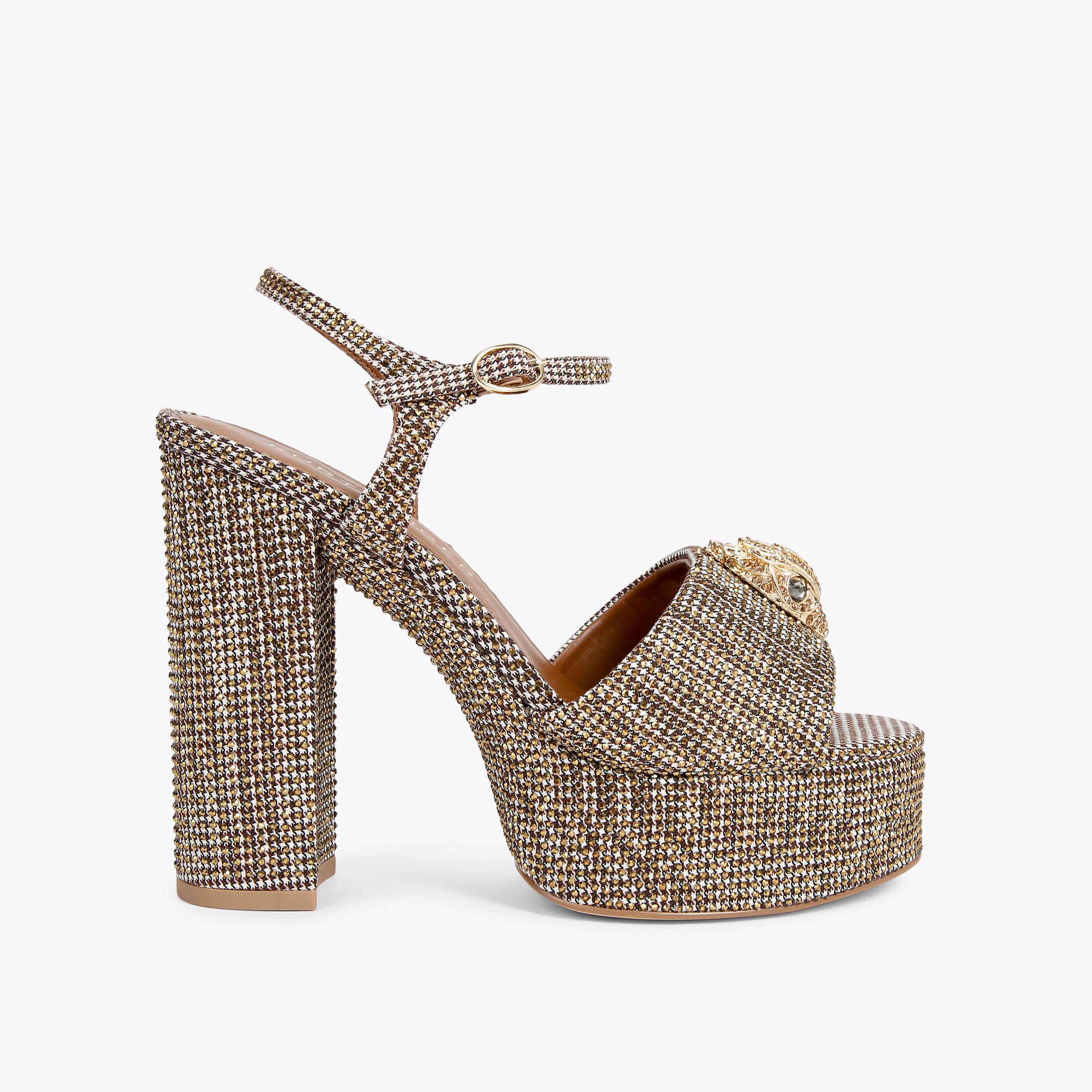 kurt geiger white platform trainers