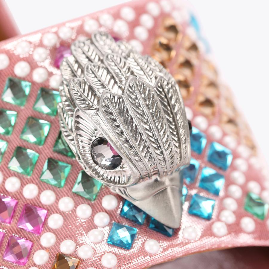 KENSINGTON PLATFORM SDL Pink Crystal Platform Heel by KURT GEIGER