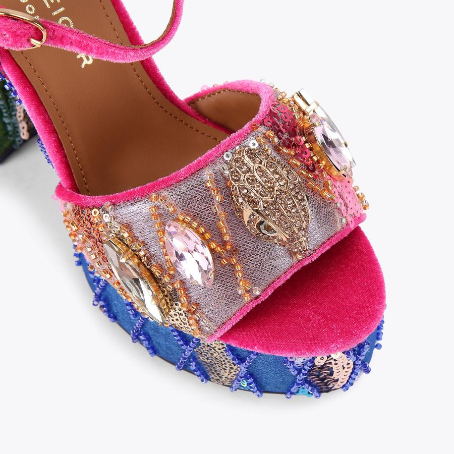 KENSINGTON PLATFORM SDL Beads Sequin Platform Heel by KURT