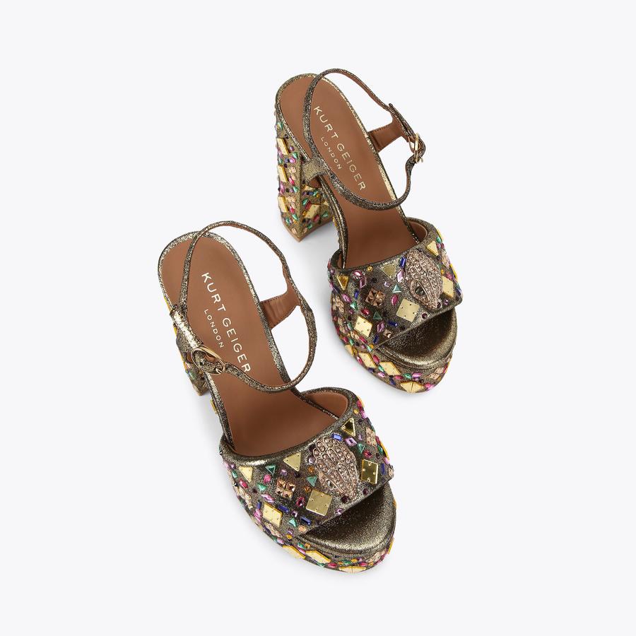 KENSINGTON SNEAKER Floral Beaded Sneaker by KURT GEIGER LONDON