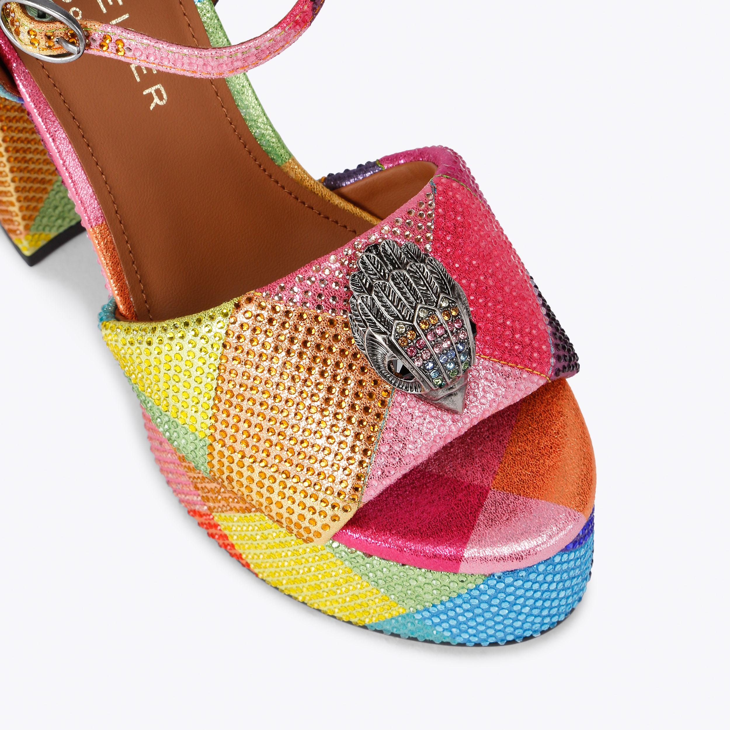 KENSINGTON PLATFORM SDL Rainbow Stained Platform Heel by Kurt