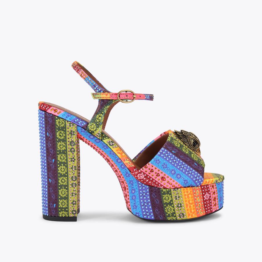 KENSINGTON PLATFORM SDL Printed Striped Satin PLatform