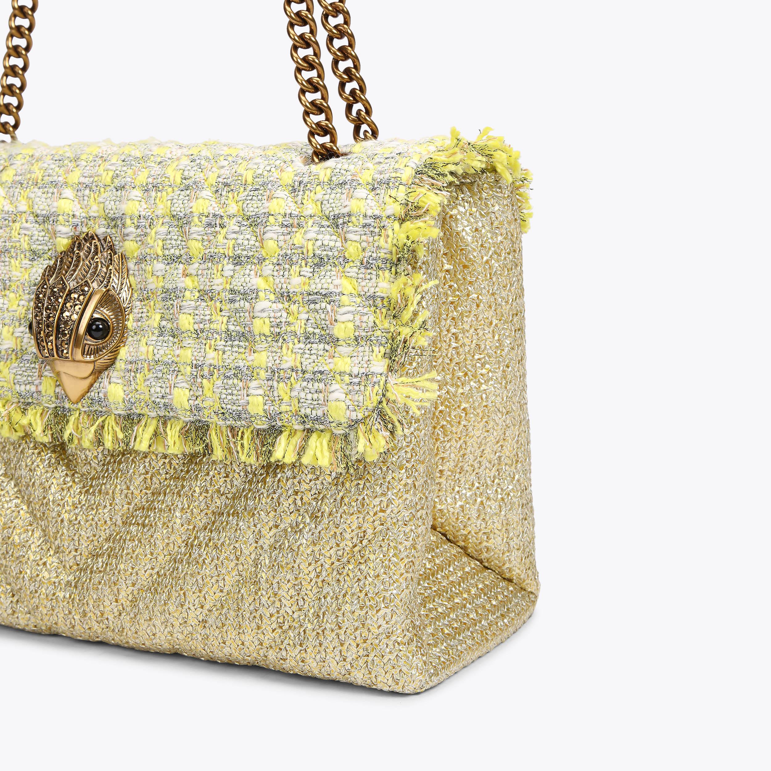 RAFFIA XXL KENSINGTON Raffia XXL Yellow Tweed Kensington RAFFIA XXL KENSINGTON Raffia XXL Yellow Tweed Kensington