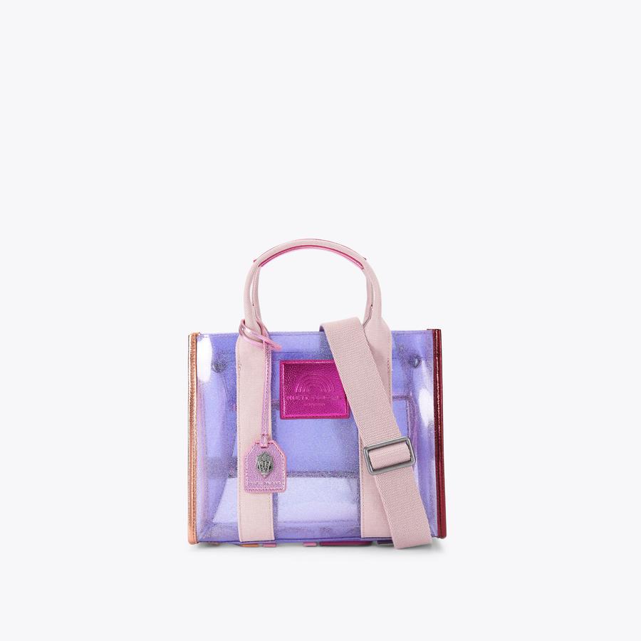 VINYL SM SOUTHBANK TOTE Lilac Glitter Vinyl Tote Purse by KURT