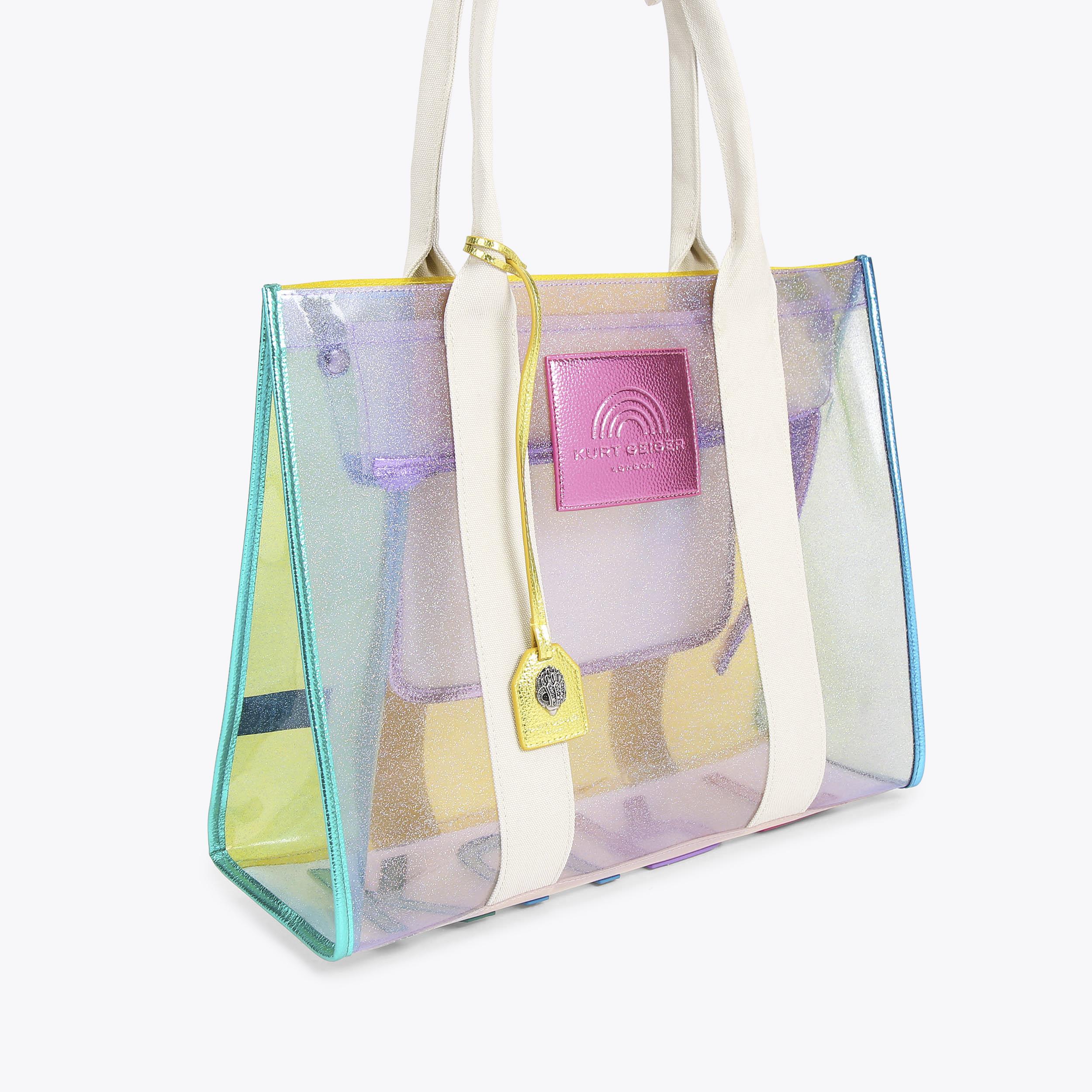 Clear vinyl tote bag on sale