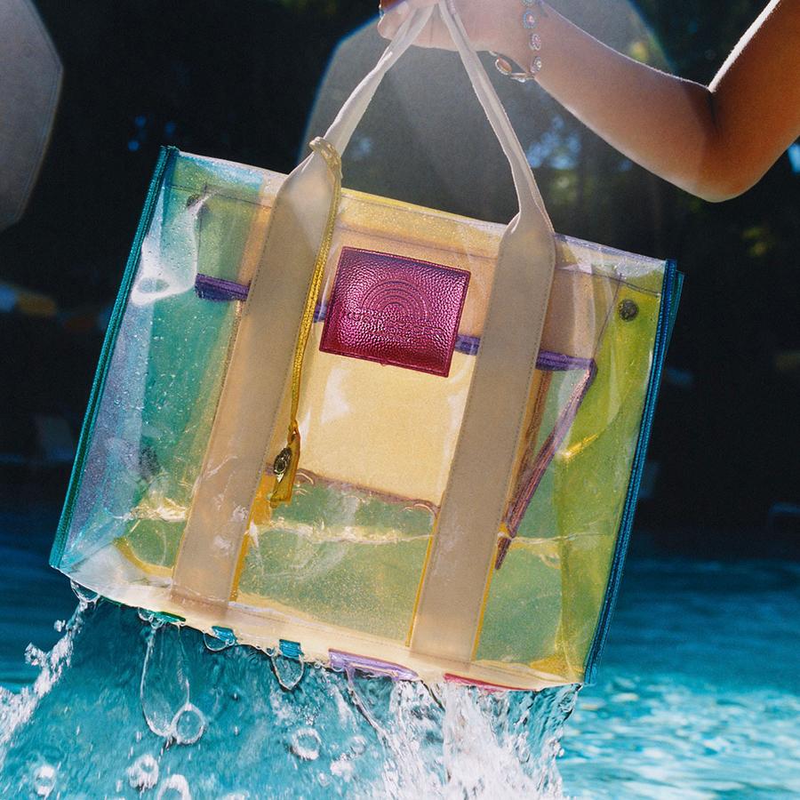 Vinyl Southbank Glitter Tote Bag Large | Kurt Geiger