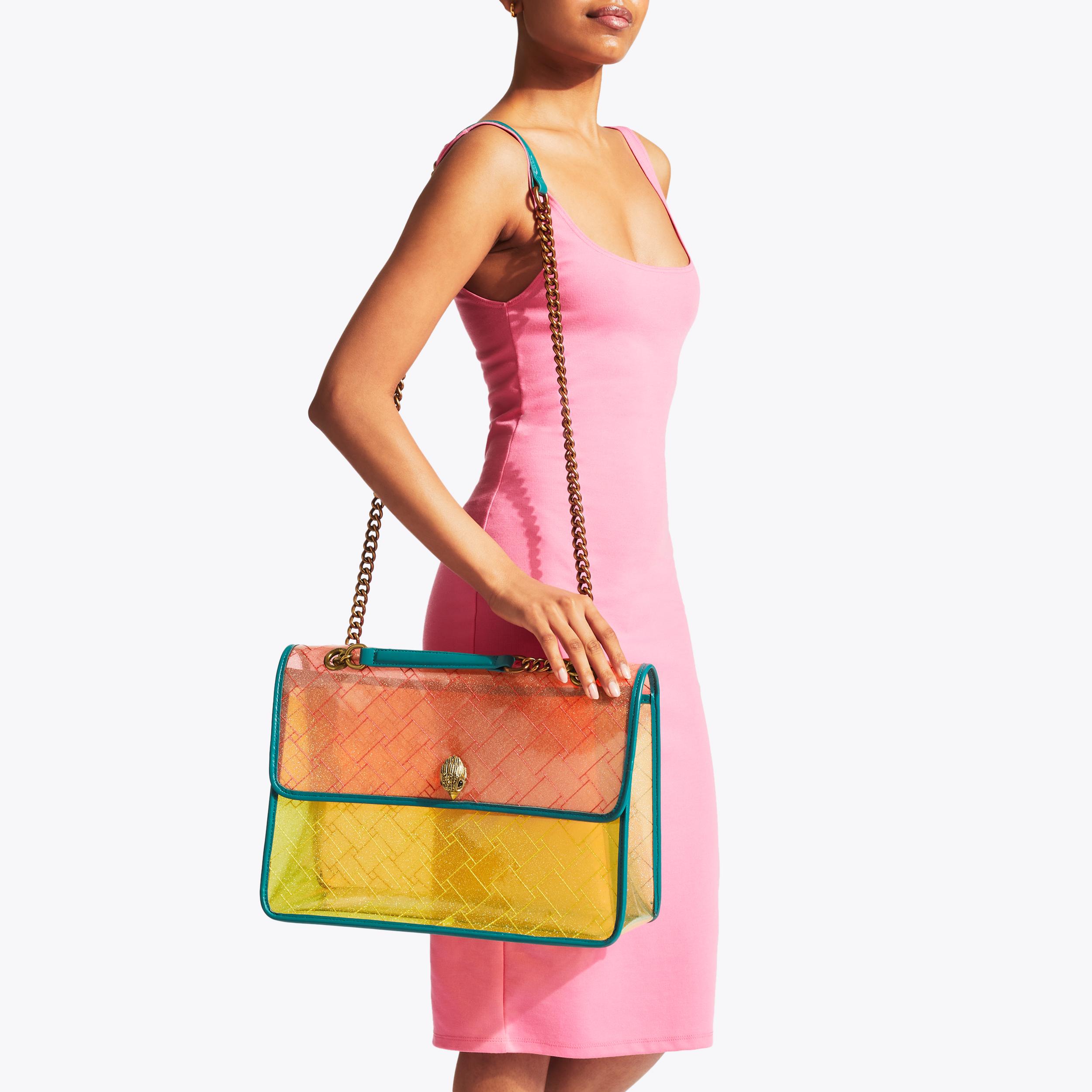 VINYL XXL KENSINGTON Vinyl Shoulder Bag by KURT GEIGER LONDON