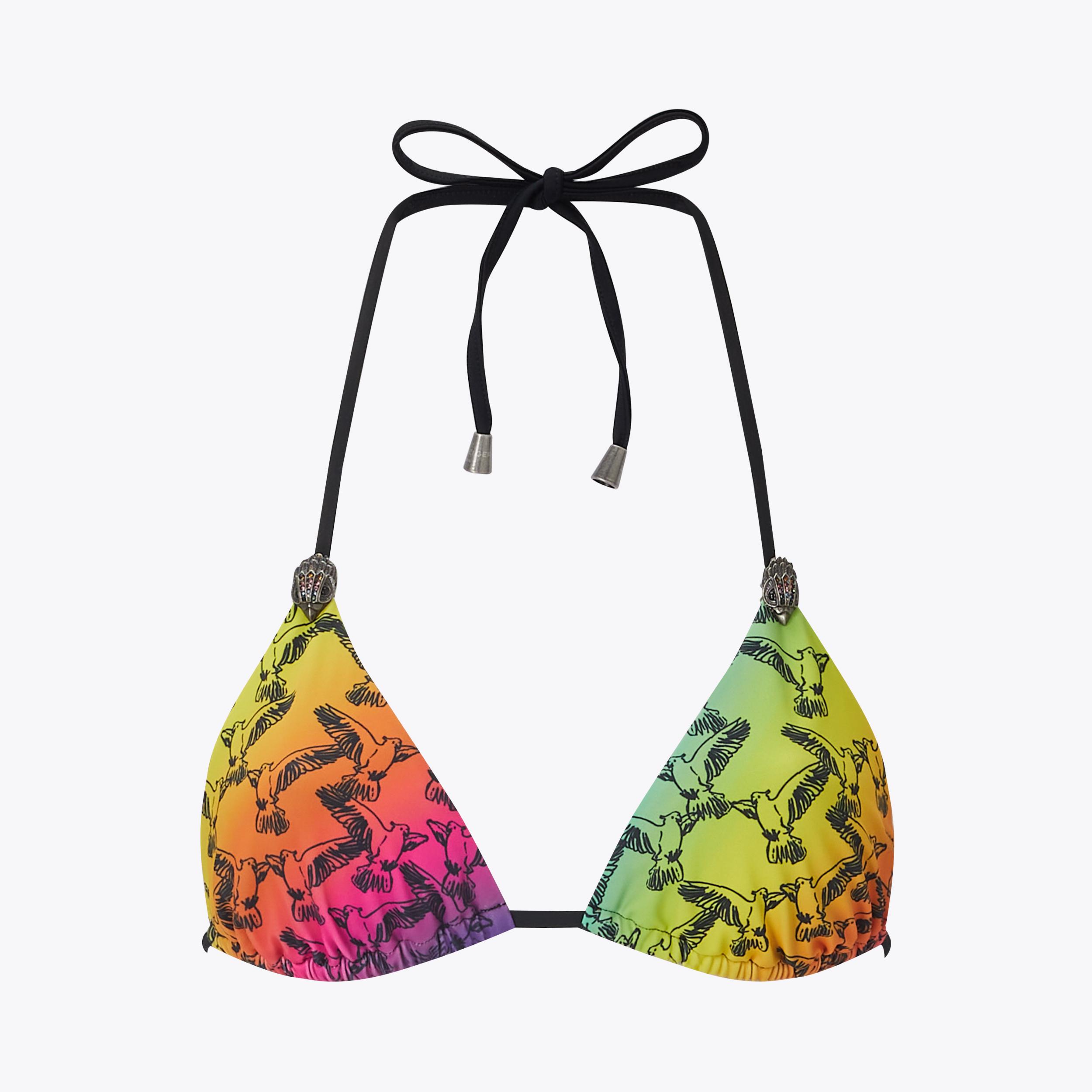 Kurt Geiger London SouthBank Printed Triangle Bikini Swim Top