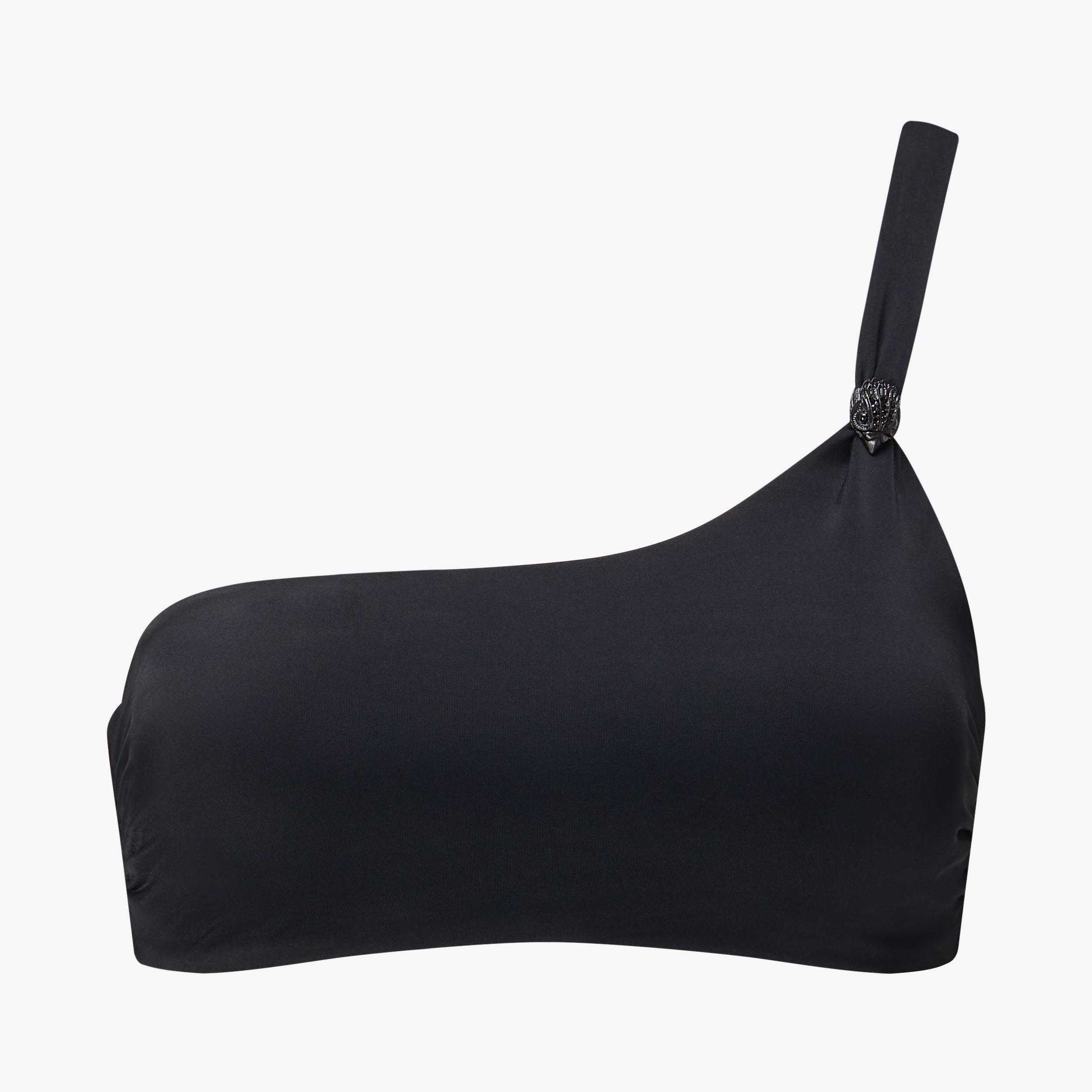 KENSINGTON ASYMMETRIC TOP Black Astmmetric Bikini Top by